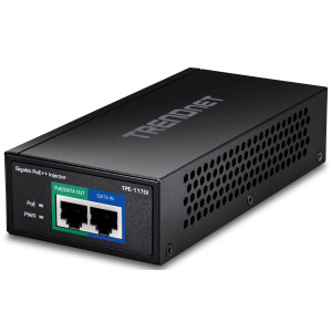 TRENDnet TPE-117GI Gigabit PoE++ Injector, Up to 60W power, Wall mount, Integrated power supply